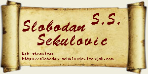 Slobodan Sekulović vizit kartica